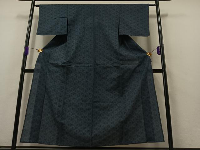 平和屋着物▽本塩沢　単衣　亀甲柄　正絹　逸品　AABB2480jh 平和屋着物▽本塩沢 単衣 亀甲柄 正絹 逸品 AABB2480jh