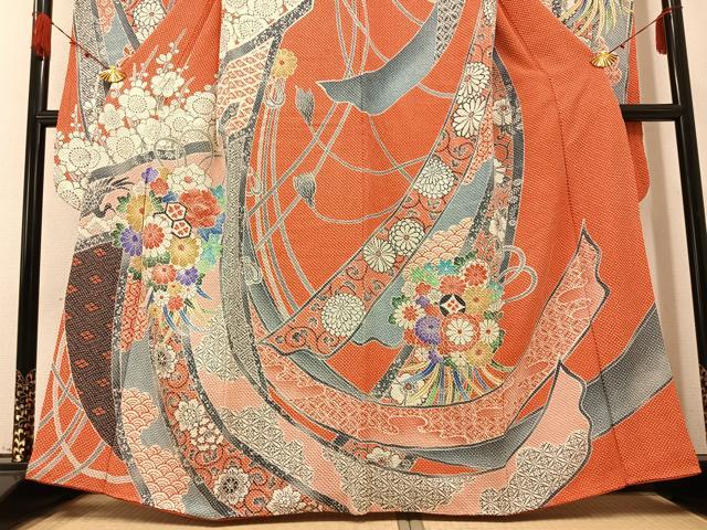 平和屋着物○名門 藤娘きぬたや・総絞り 振袖 吉祥花文