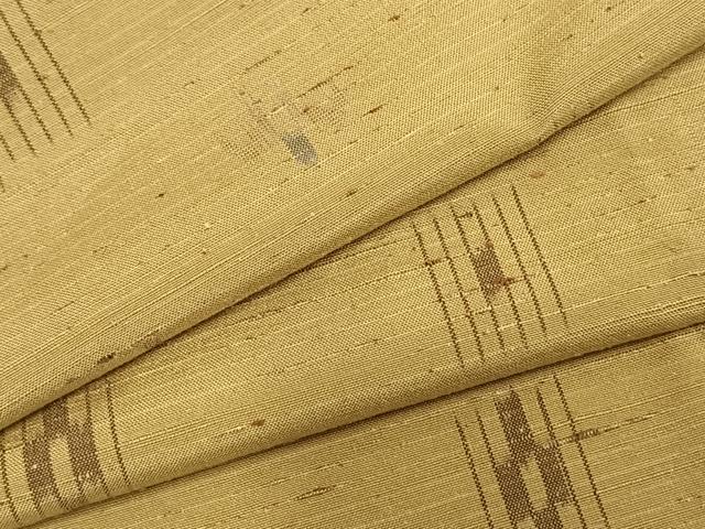 平和屋着物▽上質な紬　単衣　真綿ぜんまい紬　反端付き 　正絹　逸品　未使用　AABA7733fy