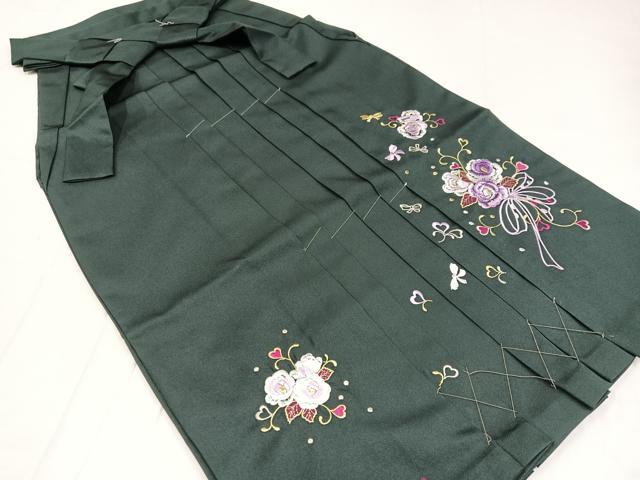 平和屋着物●行灯袴　刺繍　舞花文　金糸　洗える着物　未使用　AABB3609ph
