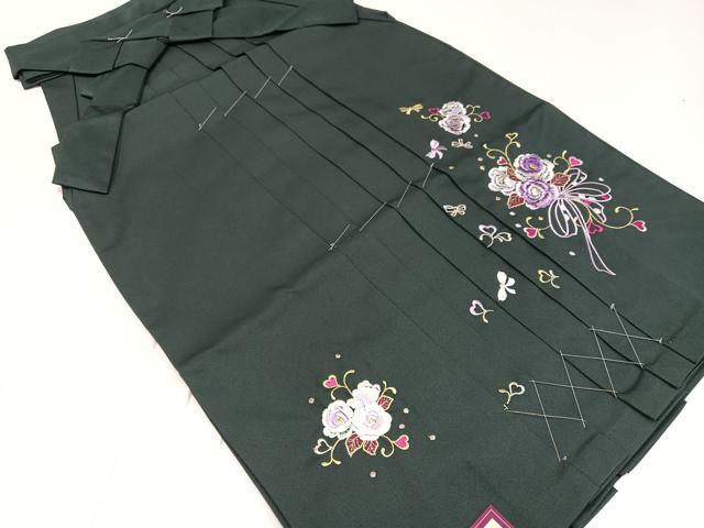 平和屋着物●行灯袴　刺繍　舞花文　金糸　洗える着物　未使用　AABB3603ph