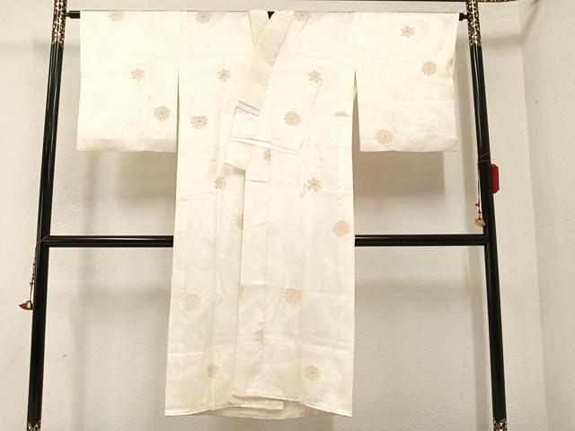 平和屋着物●長襦袢　無双仕立て　寿光織　雪華　金糸　正絹　逸品　AABB3622ph