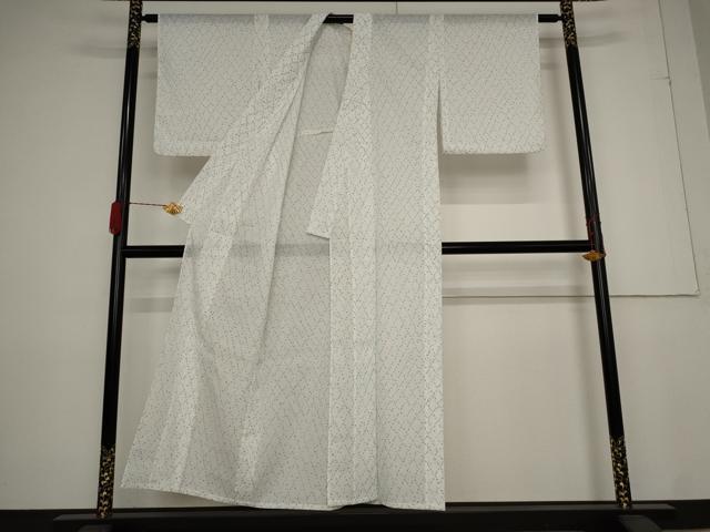 平和屋着物＊夏物　小紋　絽　霰文様　洗える着物　AABB0602st_2
