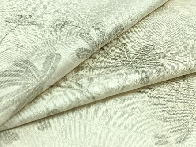 平和屋着物▽上質な小紋　単衣　花鳥文　蝶　金銀彩　正絹　逸品　AABB3589jh