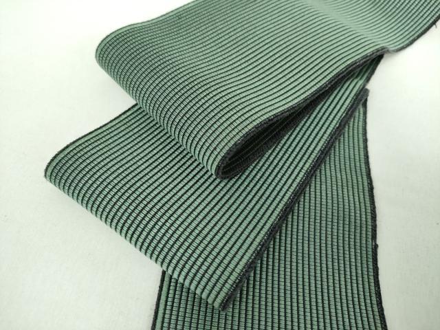 平和屋着物●男性　本場筑前博多織　角帯　間道　正絹　逸品　DAAX4649ps