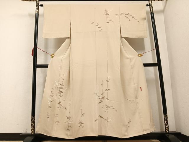 平和屋着物●訪問着　友禅　作家物　松竹梅　暈し染め　松屋扱い　正絹　逸品　AABB5096ph