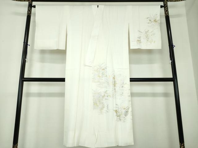 平和屋本店□夏物 長襦袢 水玉地紋 やまと誂製 正絹 逸品 未使用