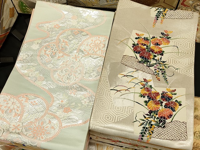 平和屋本店□袋帯 西陣 まとめて100点 鳳凰 向かい鶴 蝶 更紗 花