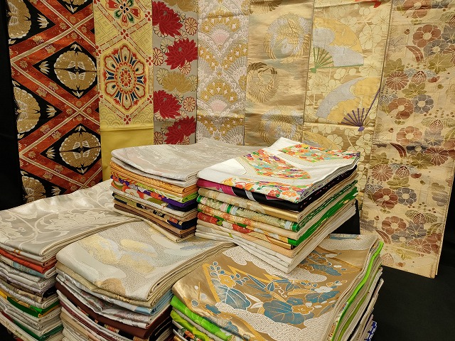 平和屋本店■袋帯 西陣 まとめて100点 鶴 鴛鴦 向かい蝶 風景 乱菊 松竹梅 更紗 花柄 宝相華 佐賀錦 金銀糸 未使用品あり 全て正絹 se3705