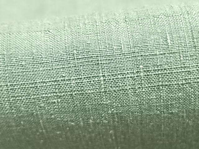 平和屋着物▽本場結城紬 重要無形文化財 単衣 色無地 薄青色