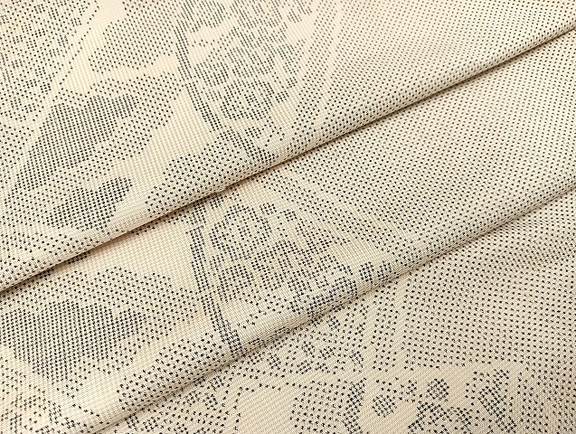 平和屋着物●本場大島紬　白大島　一元絣　色紙花文　正絹　逸品　未使用　AABB8186ph