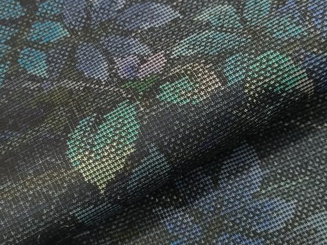 平和屋着物○本場大島紬 9マルキ 草花文 正絹 逸品 未使用 CAAY6774gh