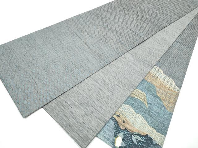 平和屋着物○スリーシーズン 春夏秋 太鼓柄袋帯 すくい織 道長枝葉