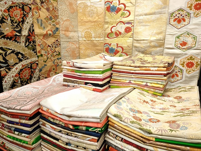 平和屋本店■袋帯 西陣 まとめて100点 鳳凰 鶴 孔雀 人物 蝶 更紗 花柄 楽器 佐賀錦 金銀糸 など 未使用品あり 全て正絹 se3711