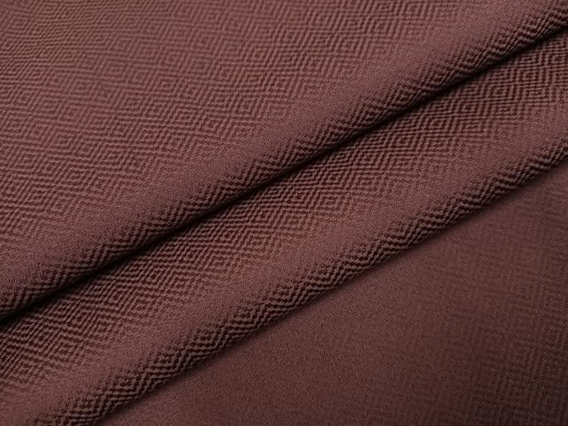 平和屋着物●上質な色無地　菱地紋　濃色　正絹　逸品　AABC0661ph