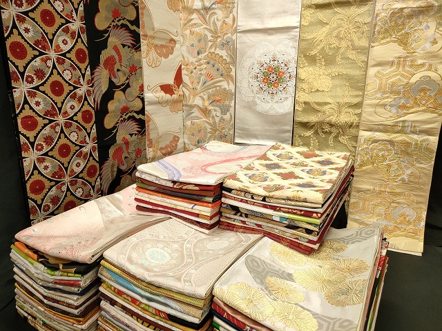 平和屋本店■袋帯 西陣 まとめて100点 鳳凰 鶴 孔雀 蝶 更紗 花柄 七宝 宝相華 浅山織物 佐賀錦 金銀糸 など 未使用品あり 全て正絹 se3718