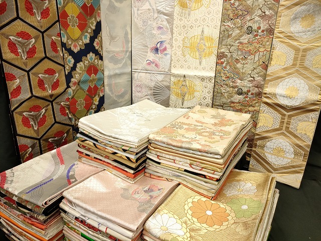 平和屋本店■袋帯 西陣 まとめて100点 鳳凰 向かい鶴 鴛鴦 人物 向かい蝶 風景 花柄 宝相華 佐賀錦 金銀糸 未使用品あり 全て正絹 se3722