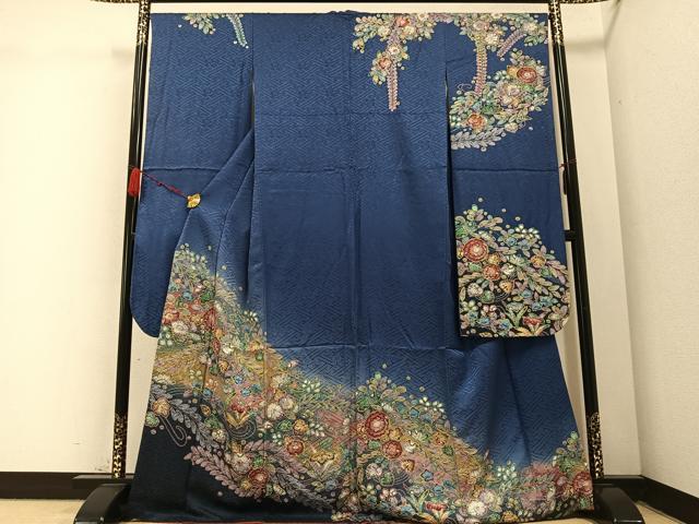 平和屋着物●豪華振袖　辻が花　暈し染め　金彩　正絹　逸品　AABC2528ph