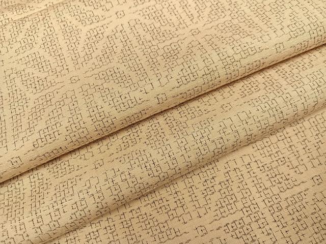 平和屋着物●結城紬　80亀甲　麻の葉文様　正絹　逸品　AABC2535ph