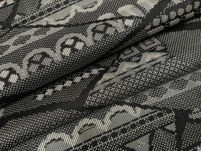 平和屋着物●本場大島紬　一元総絣　幾何学文様　正絹　逸品　AABC2551ph