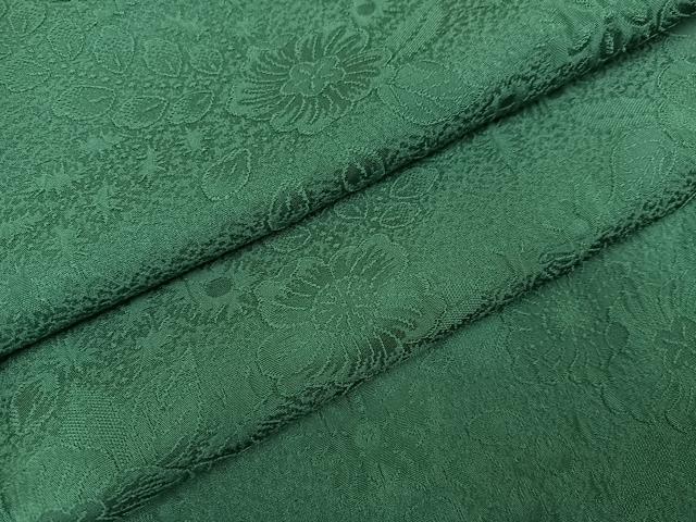 平和屋着物●上質な色無地　辻が花地紋　木賊色　正絹　逸品　AABC2583ph