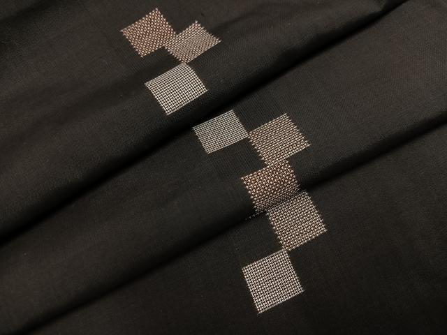 平和屋着物●本場大島紬　カタス9マルキ　地空き　色紙文　正絹　逸品　AABC3340ph