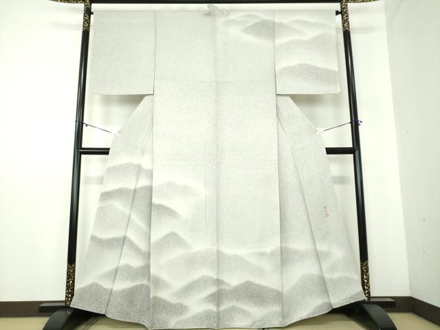 平和屋着物●訪問着　作家物　霞遠山文　暈し染め　正絹　逸品　DAAY1461ps