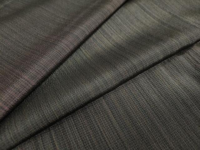 平和屋着物●本塩沢　やまだ織　横段霞文　正絹　逸品　DAAY5278ud