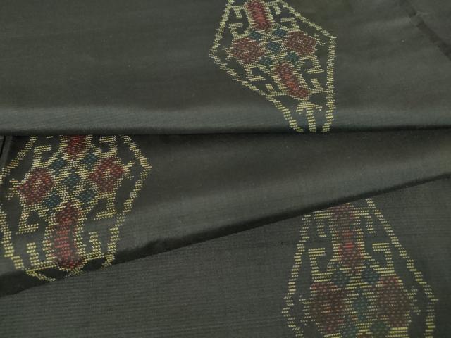 平和屋着物●本場大島紬　地空き　菱文　正絹　逸品　DAAX3795az