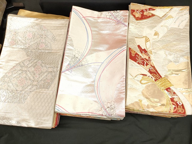 平和屋本店□袋帯 西陣 まとめて100点 鳳凰 向かい鶴 蝶 更紗 花