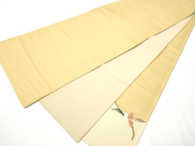 平和屋着物●太鼓柄袋帯　すくい織　枝花文　金銀糸　正絹　逸品　CAAZ4123hy 平和屋着物○太鼓柄袋帯 すくい織 枝花文 金銀糸 正絹 逸品