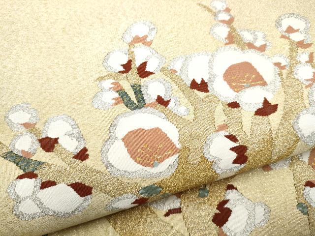 平和屋着物○明綴れ 袋帯 枝梅文 金銀糸 正絹 逸品 CAAZ4142hy