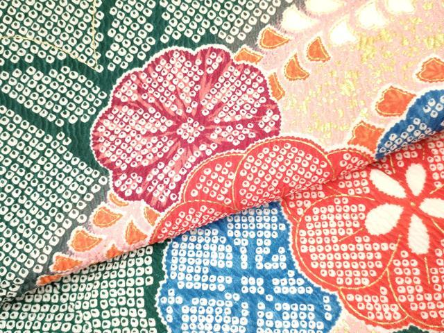 平和屋着物[]七五三　女の子　３歳　祝着　三つ身　花蝶文　暈し染め　金彩　洗える着物　DAAY3116ma_3