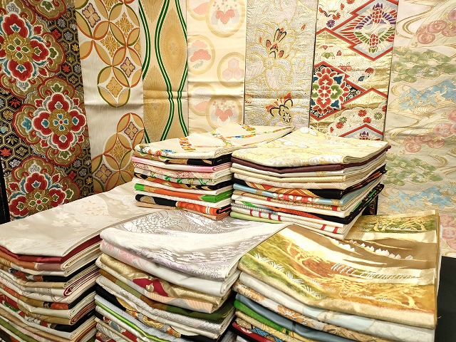 平和屋本店■袋帯 西陣 まとめて100点 鳳凰 向かい鶴 風景 更紗 花柄 七宝 宝相華 服部織物 金銀糸 など 未使用品あり 全て正絹 se3762
