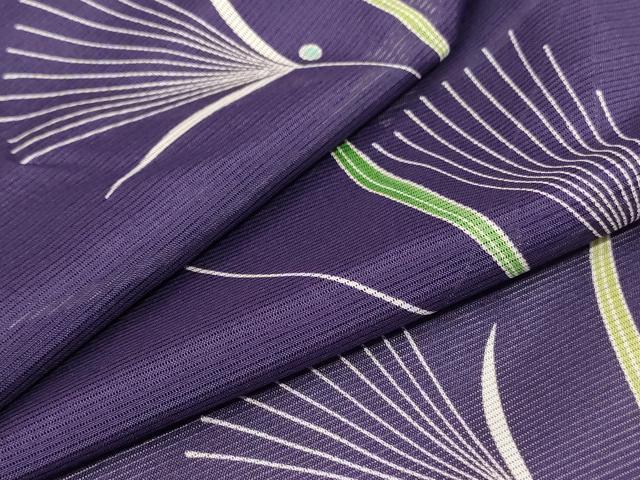 平和屋着物＊夏物　小紋　絽　薄文　洗える着物　未使用　AABC3484jd