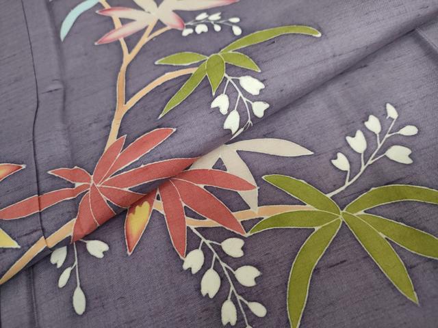 平和屋着物○本加賀友禅作家 成竹登茂男 訪問着 白山紬