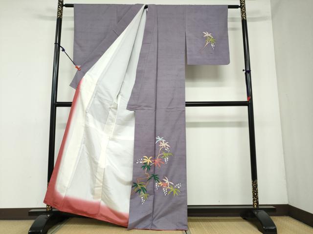 平和屋着物○本加賀友禅作家 成竹登茂男 訪問着 白山紬