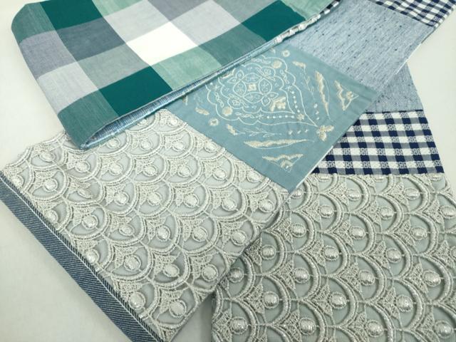 平和屋着物●創作　両面　半幅帯　切嵌　レース　DAAY1911ps