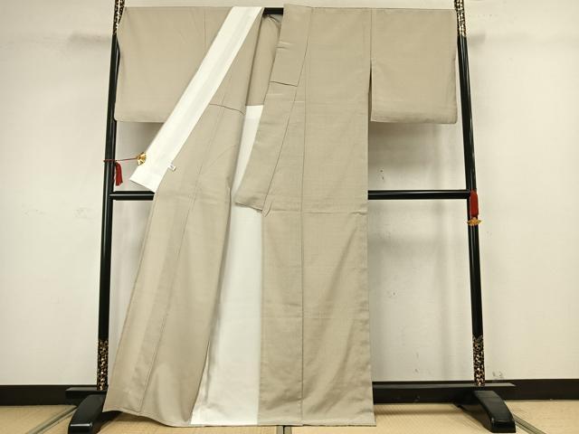 平和屋着物▽本塩沢 単衣 霞文 正絹 逸品 AABC3780fy