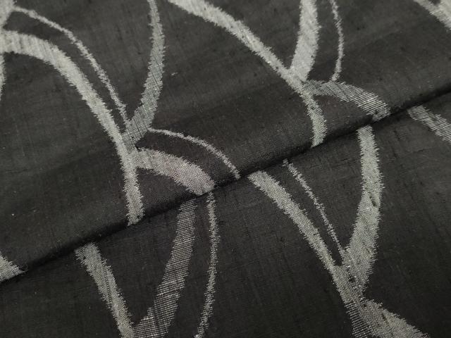 平和屋着物○上質な紬 抽象文様 黒地 正絹 逸品 DAAY5401ud