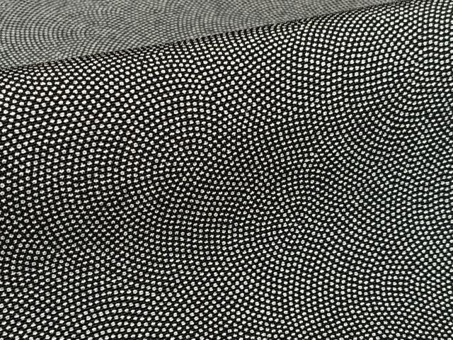 平和屋着物○江戸小紋 鮫小紋柄 黒地 正絹 逸品 AABC4874zg