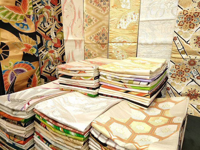平和屋本店■袋帯 西陣 まとめて100点 鳳凰 鶴 鴛鴦 蝶 花柄 宝相華 佐賀錦 金銀糸 など 着用可能多数 未使用品あり 全て正絹 se3769