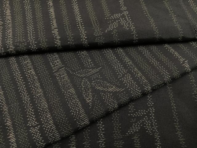 平和屋着物●本場大島紬　笹竹文　正絹　逸品　AABC9313ph