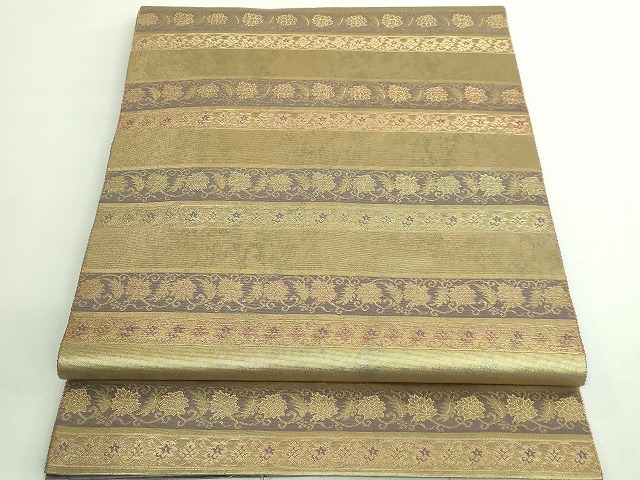 平和屋着物■極上　西陣織　陰山織物謹製　箔屋清兵衛　太鼓柄袋帯　名物裂間道　本金箔　逸品　DZAB1451kh5