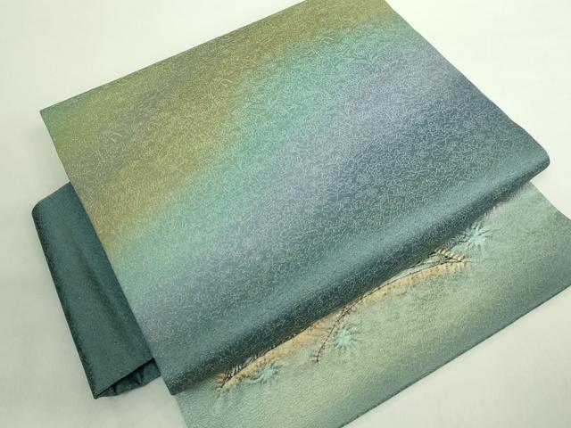 平和屋着物●極上　久保田一竹　幻の辻が花　つけ帯　金通し地　逸品　DZAB6271kh6_1