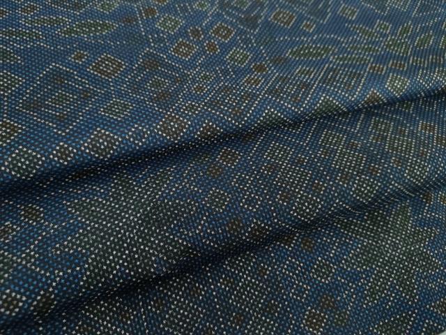 平和屋着物●本場大島紬　7マルキ　横段花文　正絹　逸品　DAAY1992ps