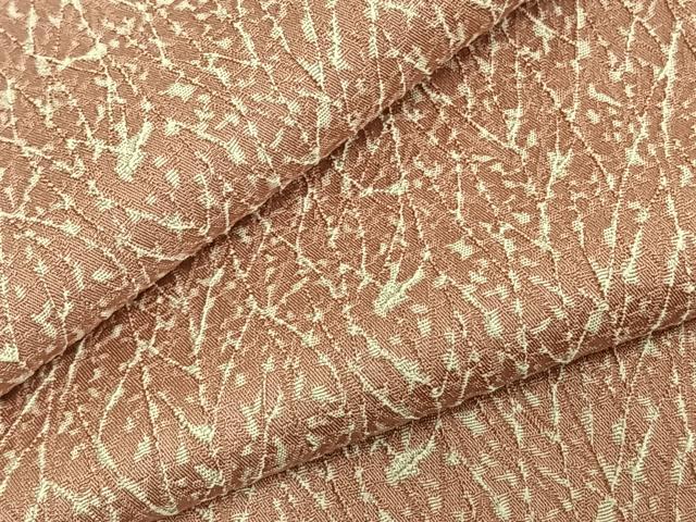 平和屋着物▽上質な小紋　単衣　霞文　正絹　逸品　AABC4063fy