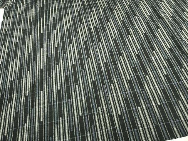 平和屋着物▽上質な紬　単衣　抽象文様　正絹　逸品　AABC4059fy_3