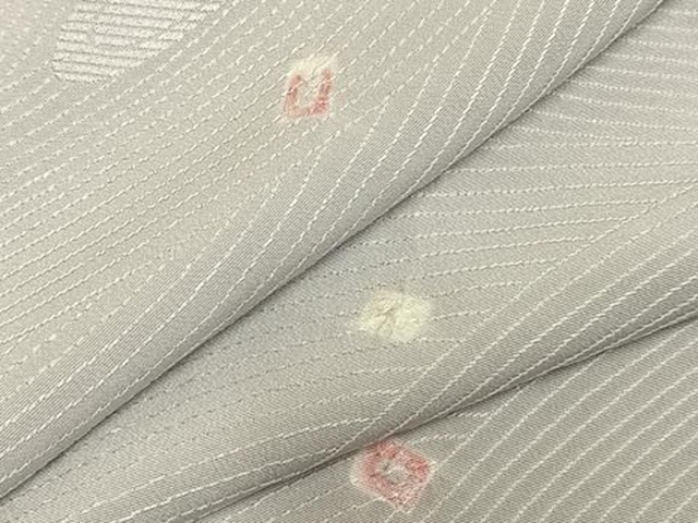 平和屋着物▽上質な小紋　単衣　絞り　散らし文　正絹　逸品　AABD0083fy