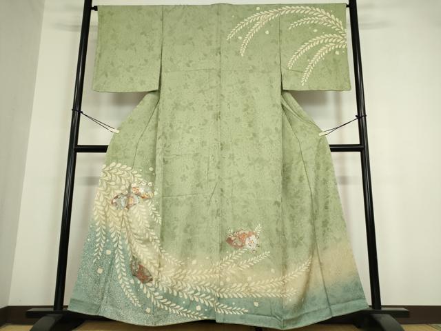 平和屋着物●訪問着　辻が花　暈し染め　金彩　やまと誂製　正絹　逸品　未使用　DAAY9214az